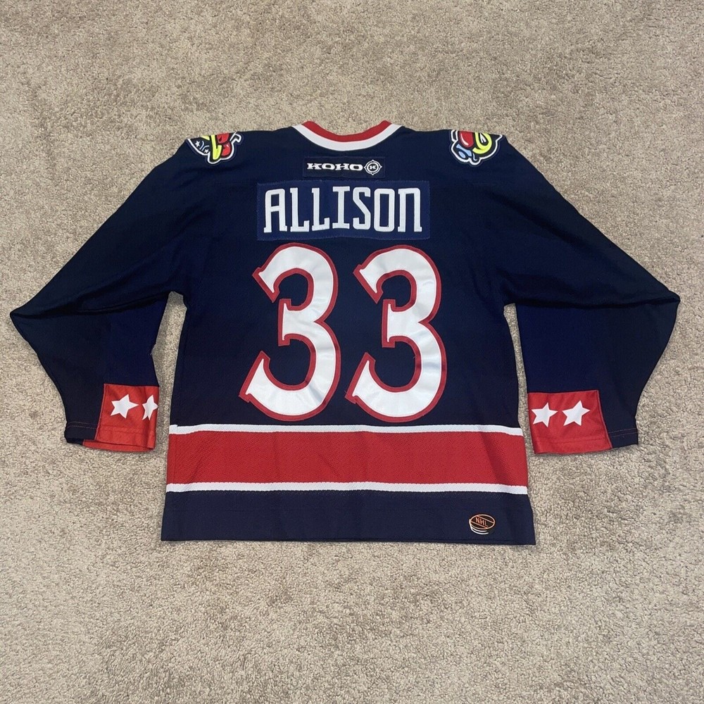 Vintage Koho NHL Columbus Blue Jackets Jamie Allison 33 Hockey Jersey Size Small